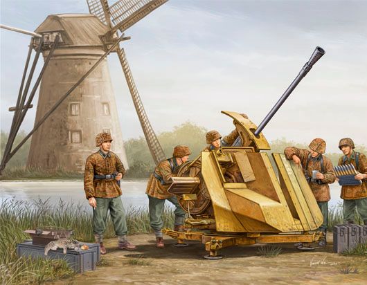 FLAK 43 (German 3.7cm anti-aircraft gun) 1/35 by Trumpeter