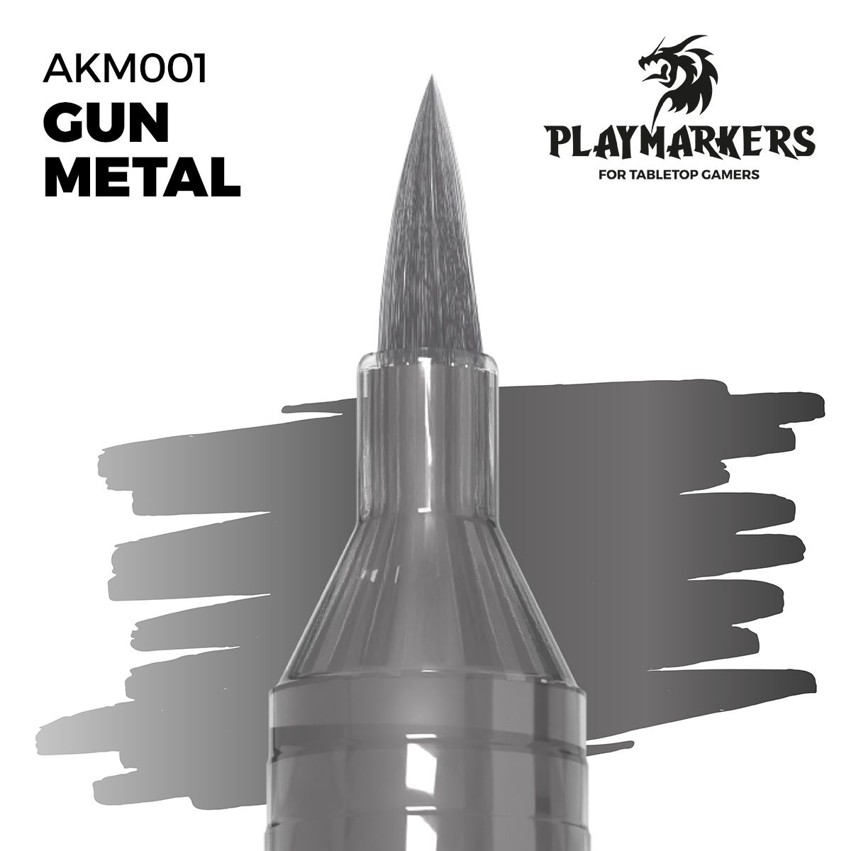 AK Interactive Markers Playmarker - Assorted Colours, Colour: Gun Metal M001
