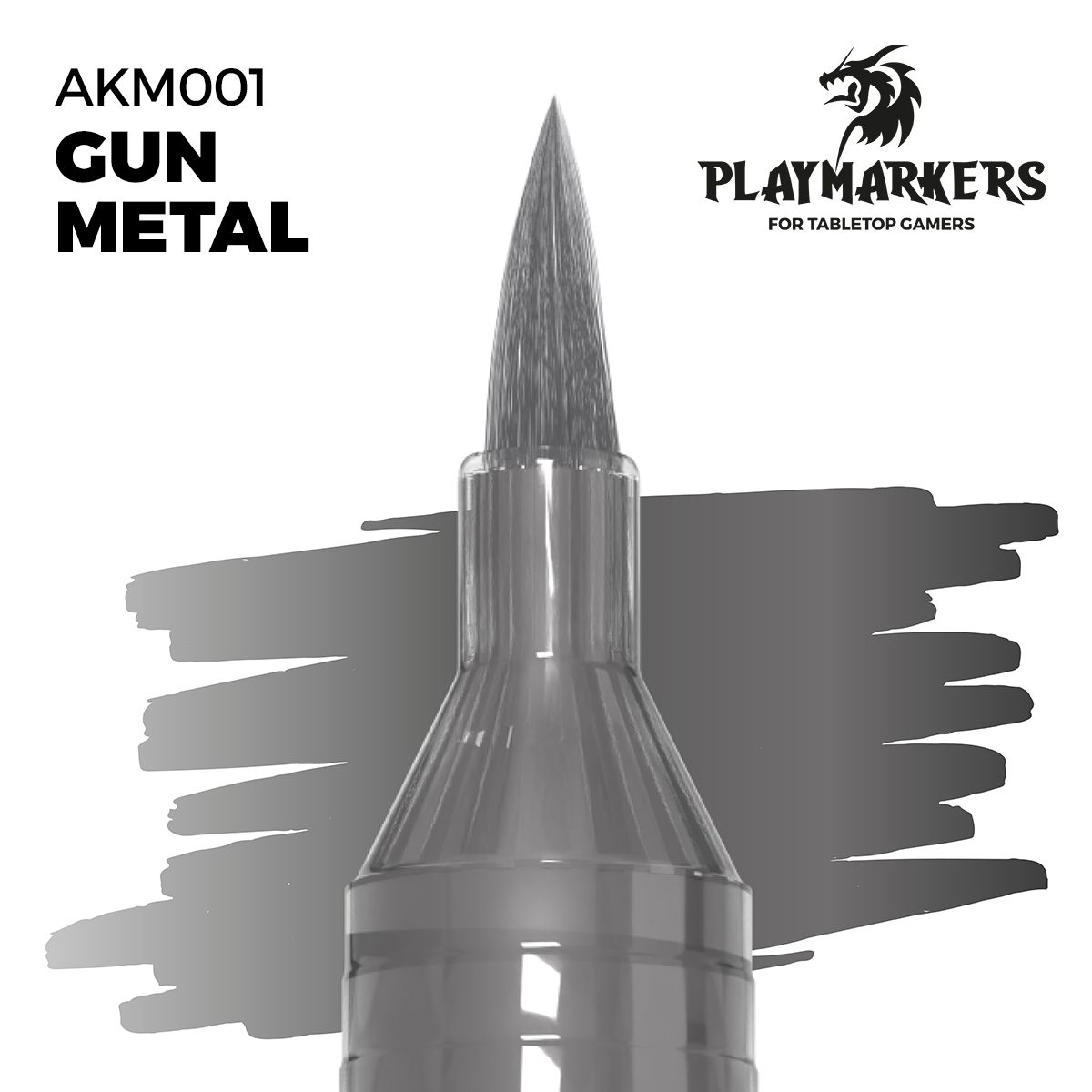 AK Interactive Markers Playmarker - Assorted Colours, Colour: Gun Metal M001