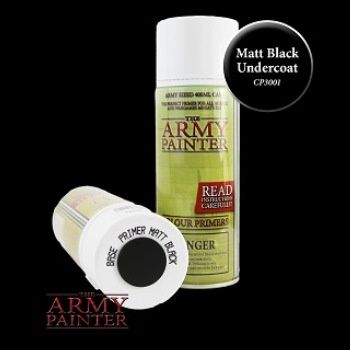 Army Painter Colour Primer Spray 400mL, Colour: 3001 Matte Black