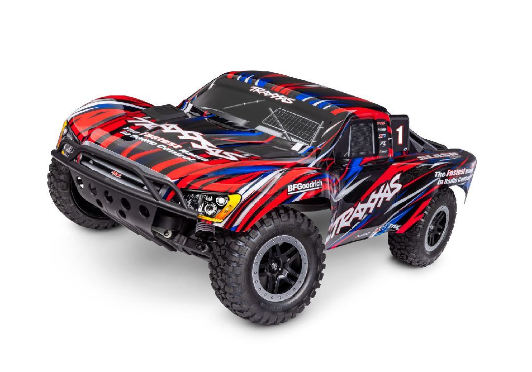 Traxxas Slash® BL-2s™ HD 1/10 RTR 2WD Brushless Short Course Truck w/BL-2s ESC &amp; TQ 2.4GHz Radio - Assorted Colours TRA58334-4, Colour: Red TRA58334-4RED