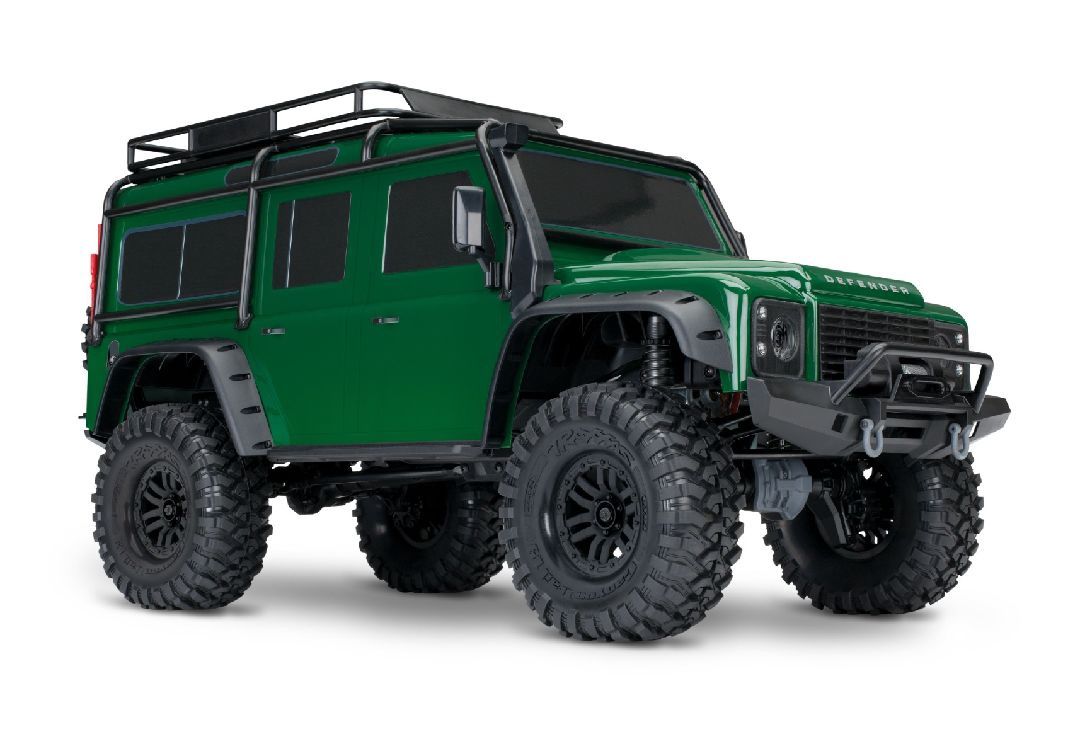 Traxxas TRX-4 1/10 Scale &amp; Trail Rock Crawler w/Land Rover Defender Body w/XL-5 ESC &amp; TQi 2.4GHz Radio - Assorted Colours TRA82256-4, Colour: Green TRA82256-4GREEN