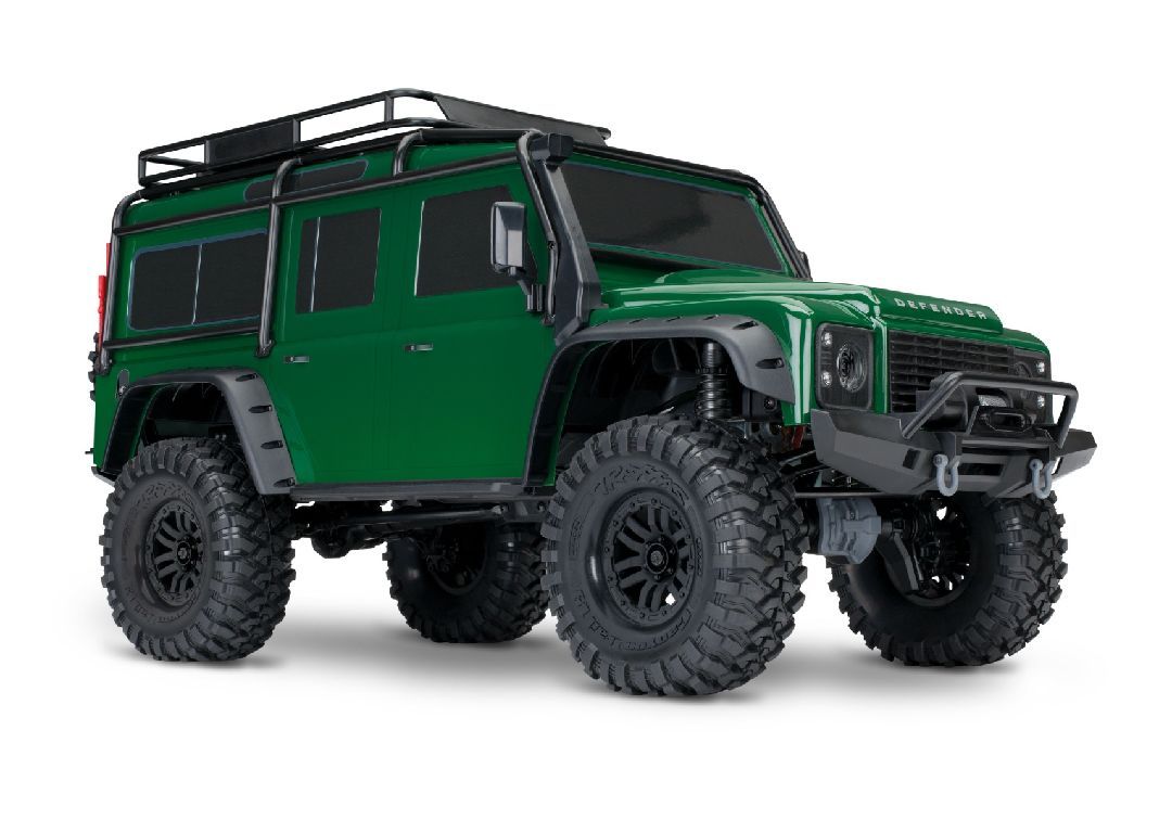 Traxxas TRX-4 1/10 Scale &amp; Trail Rock Crawler w/Land Rover Defender Body w/XL-5 ESC &amp; TQi 2.4GHz Radio - Assorted Colours TRA82256-4, Colour: Green TRA82256-4GREEN