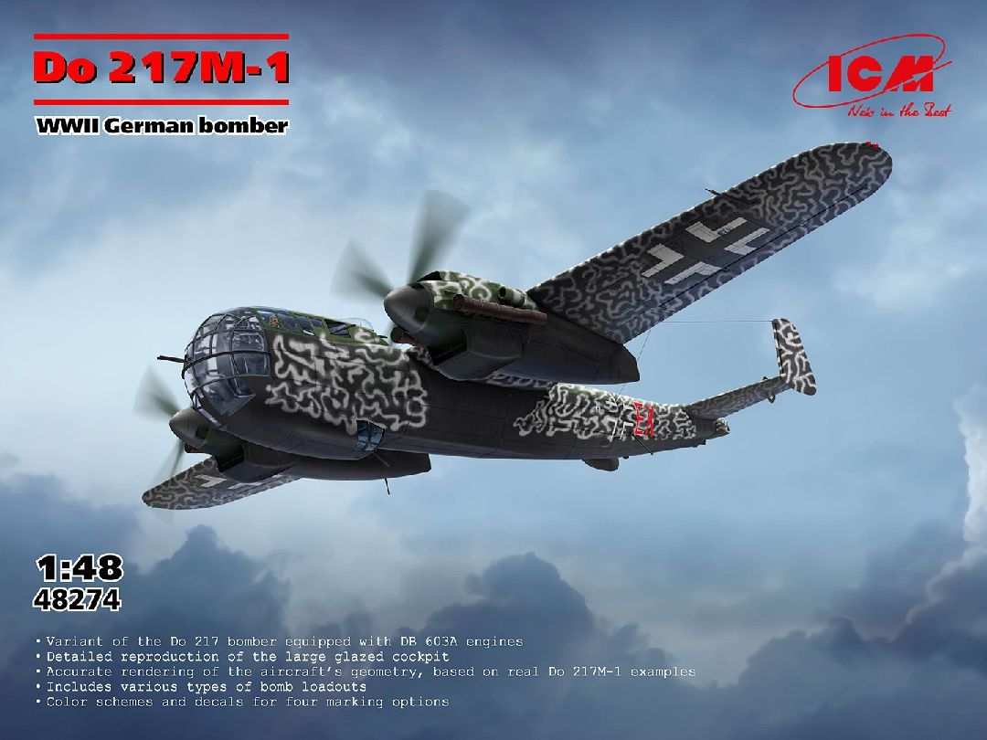 Do 217M-1, WWII German bomber 1/48 #48274 by ICM