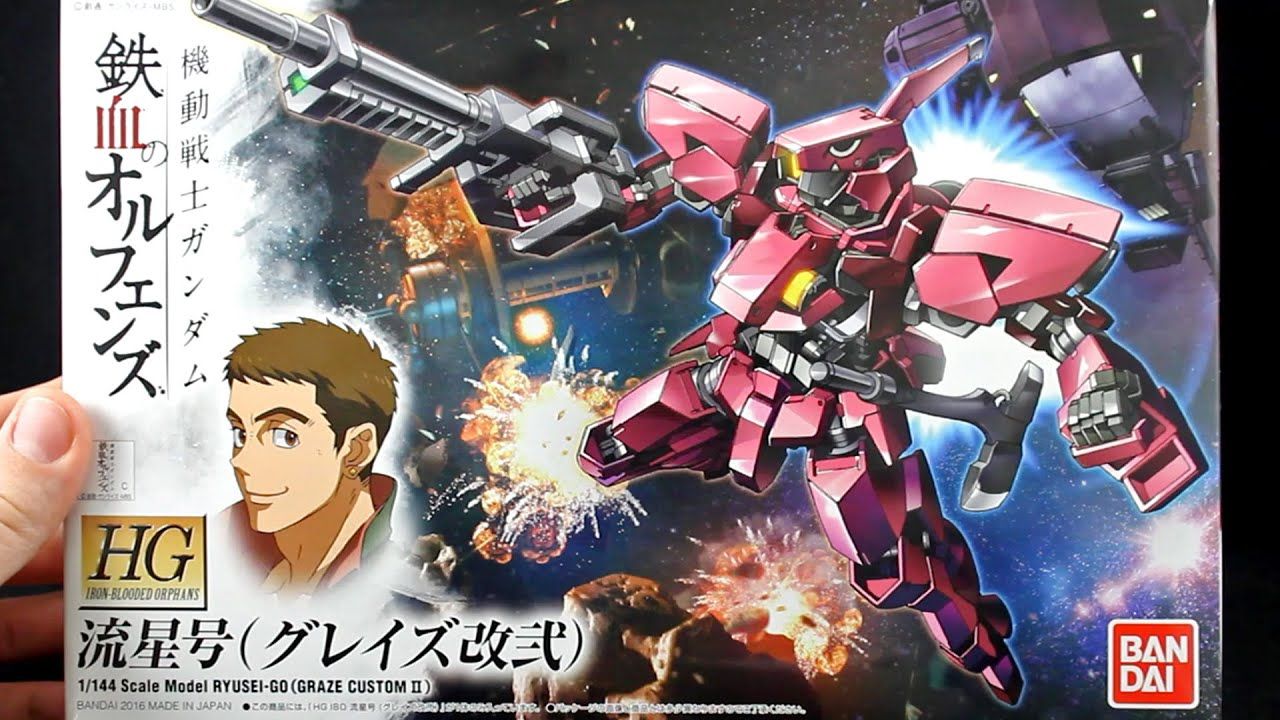 HG Iron-Blooded Orphans #12 1/144 Graze Kai Custom II (Ryusei-Go) #5060385 by Bandai