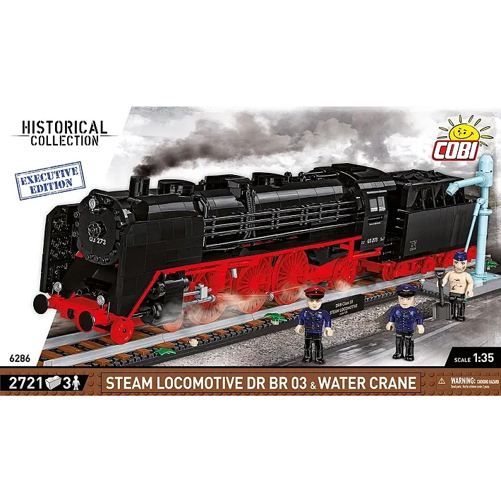 Cobi Historical Collection Trains: 6286 DR BR 03 Steam Locomotive &amp; Water Crane - Executive Edition 1/35 2721 PCS