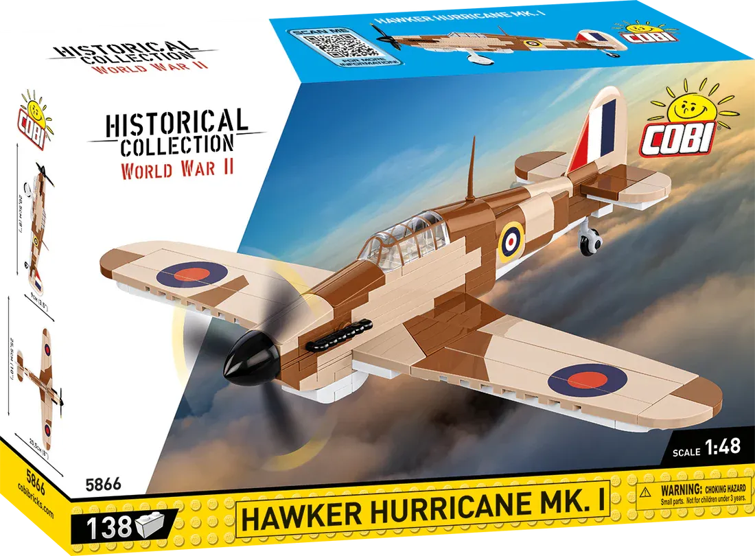 Cobi Historical Collection WWII: Hawker Hurricane MK.I 145 PCS