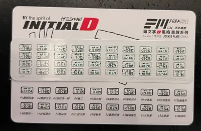 Cardinal 1/64 License Plate - Assorted
