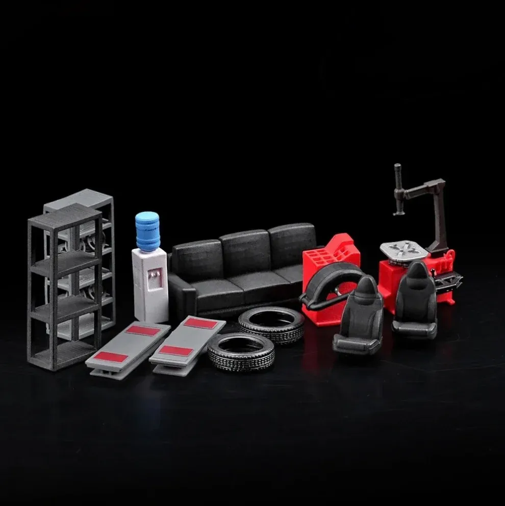 Cardinal 1/64 Diorama Accessories Garage Set