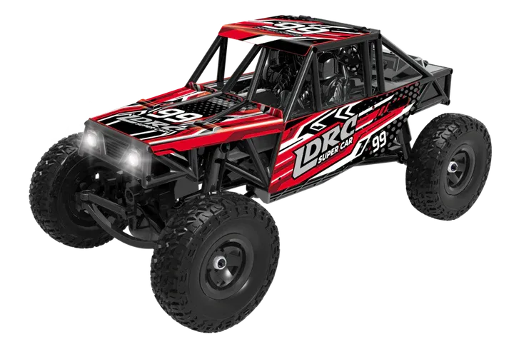 RC-Pro 1/18 R/C 4WD Climbing Car - Assorted Colours, Colour: Red LD18499R