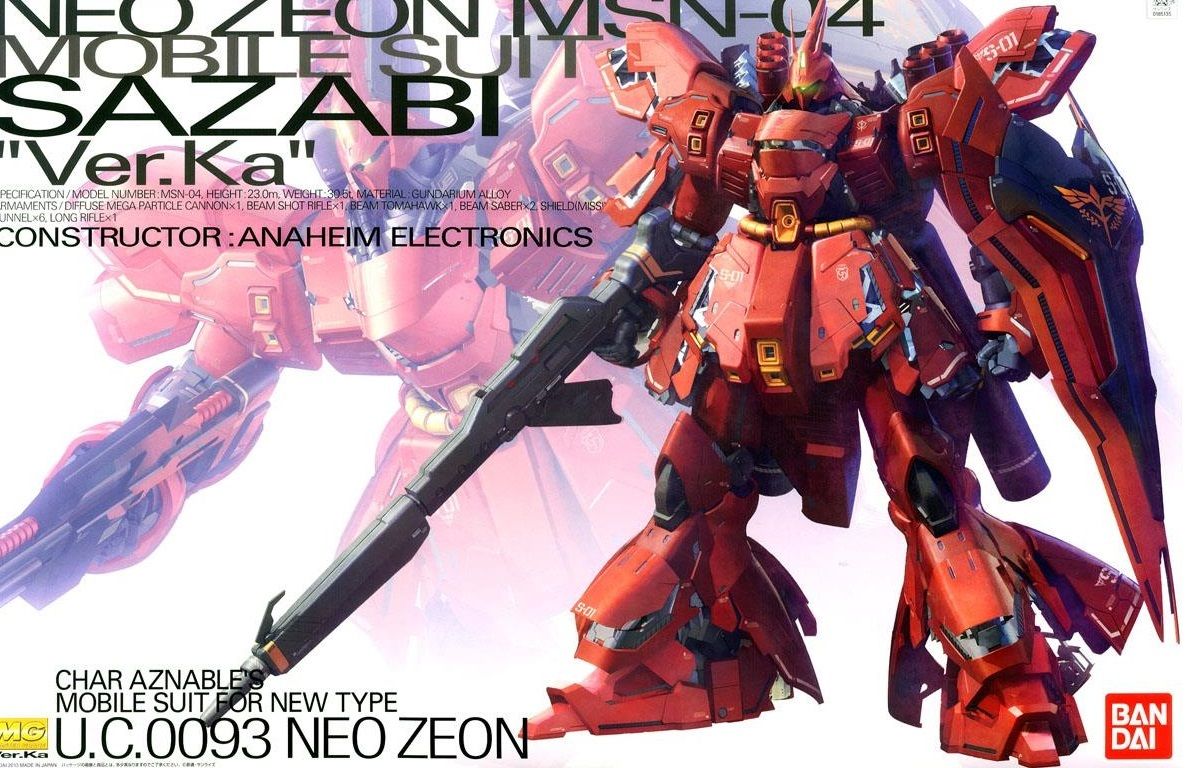 MG 1/100 MSN-04 Sazabi Ver. Ka #5055457 by Bandai