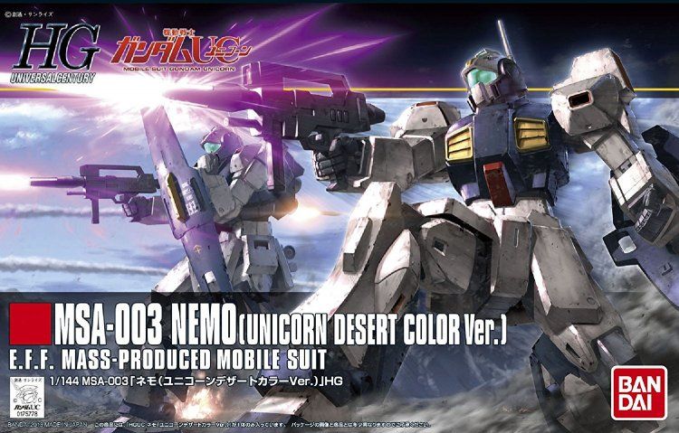 HGUC #164 1/144 MSA-003 Nemo (Unicorn Desert Color Ver.) #5060958 by Bandai
