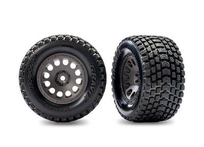 Traxxas Mini XRT Gravix Pre-Mounted Tires (2) - TRA10775-GRAY