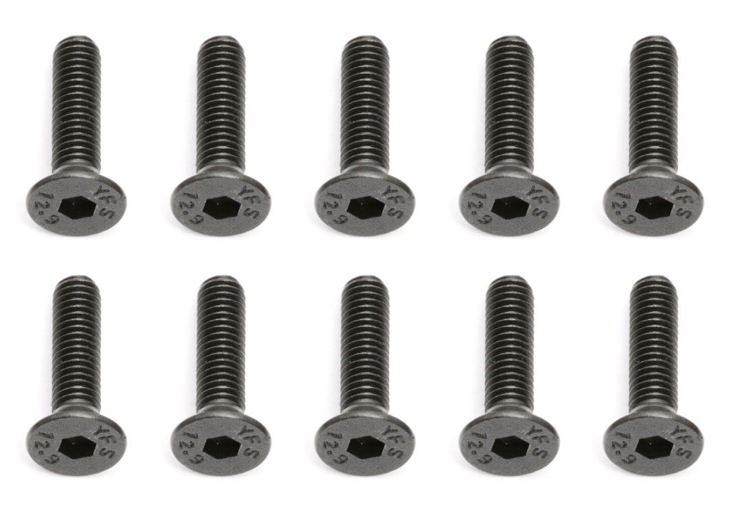 Team Associated Flat Head M3X12MM Hex Screws - ASC25203