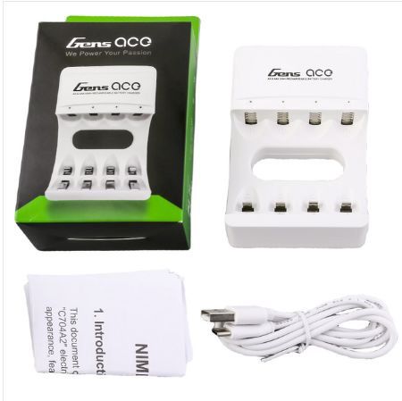Gens Ace AA &amp; AAA Battery Charger (4 Slots) (NiMH/NiCD) - GEAC704A2