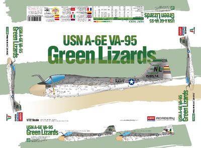 USN A-6E "VA-95 Green Lizards" 1/72 #12543 by Academy