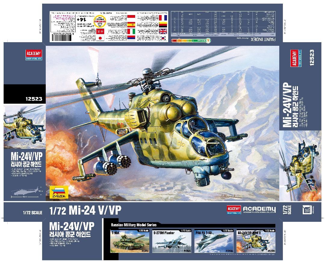 Russian Air Force Mi-24V/VP 1/72 #12523 by Academy