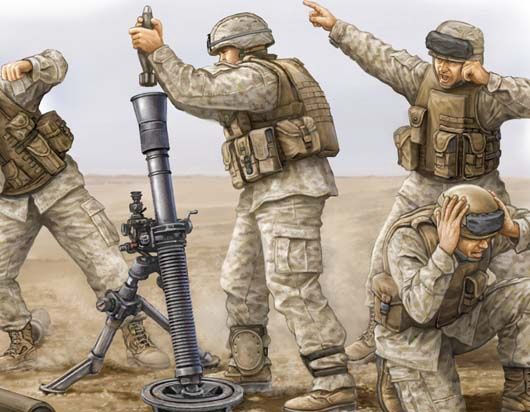 Modern U.S. Marine M252 Team 1/35 #00423 by Trumpeter