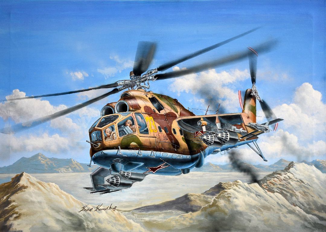 Mi-24A Hind-B 1/48 #05828 by Trumpeter