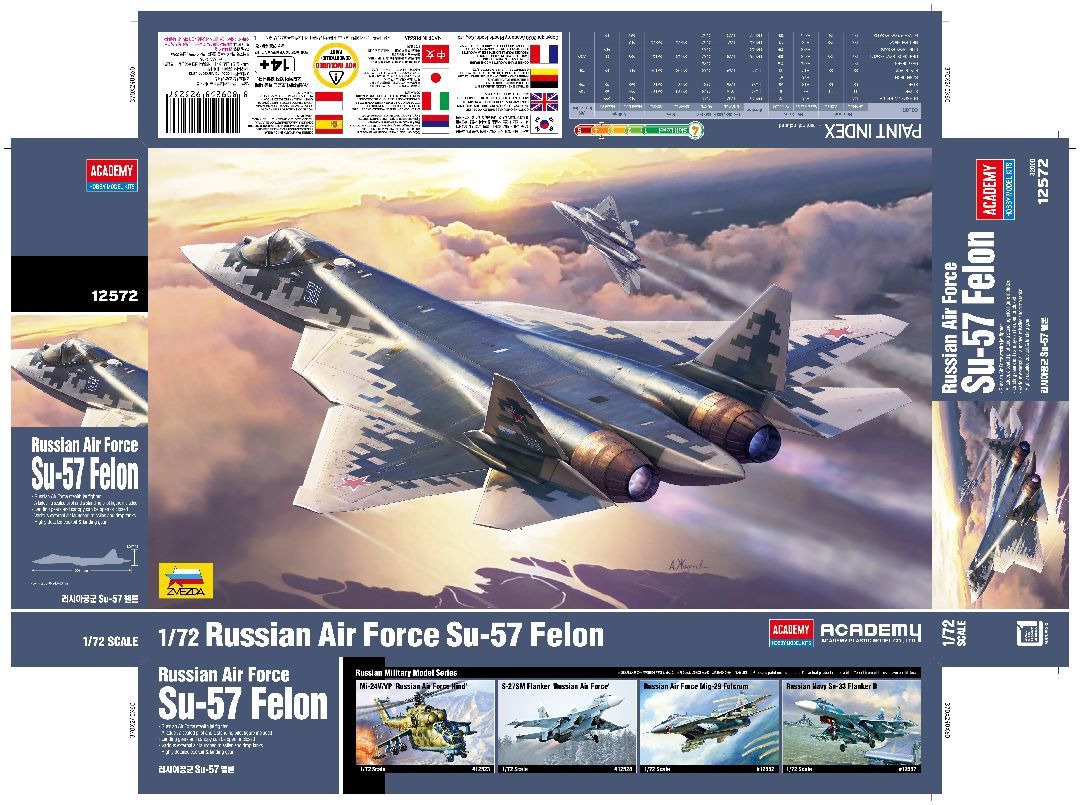 Russian Air Force Su-57 Felon 1/72 #12572 by Academy