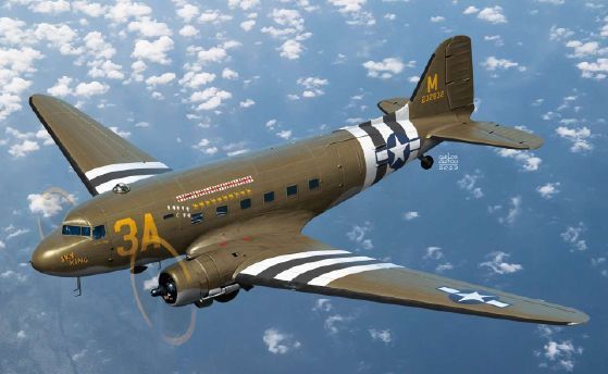 USAAF C-47 Skytrain 1/144 #12633 by Academy
