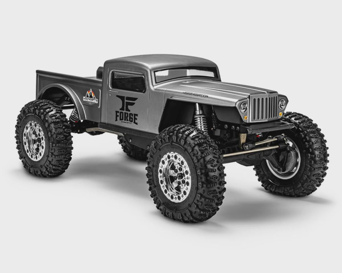 JConcepts The Forge 1/10 Rock Crawler Pre-Trimmed Body (12.3") (Clear) - JCO0666