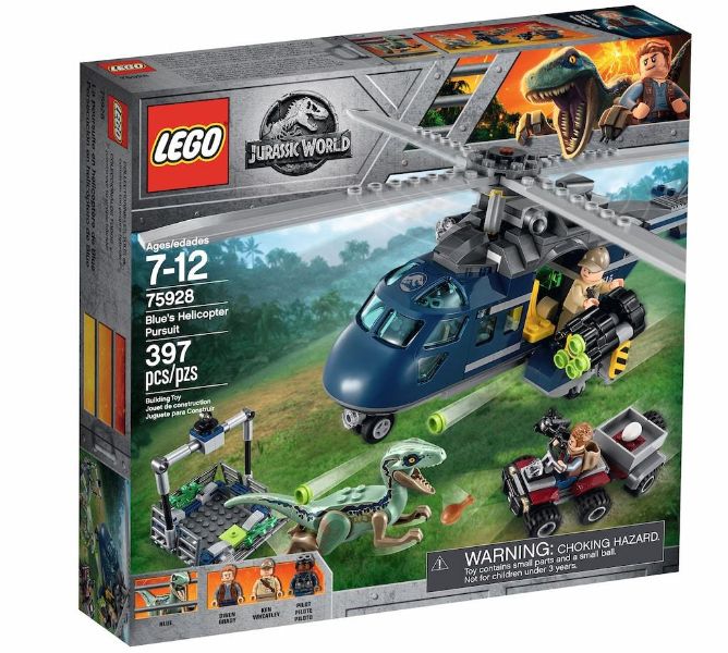 Lego Jurassic World: Blue's Helicopter Pursuit 75928