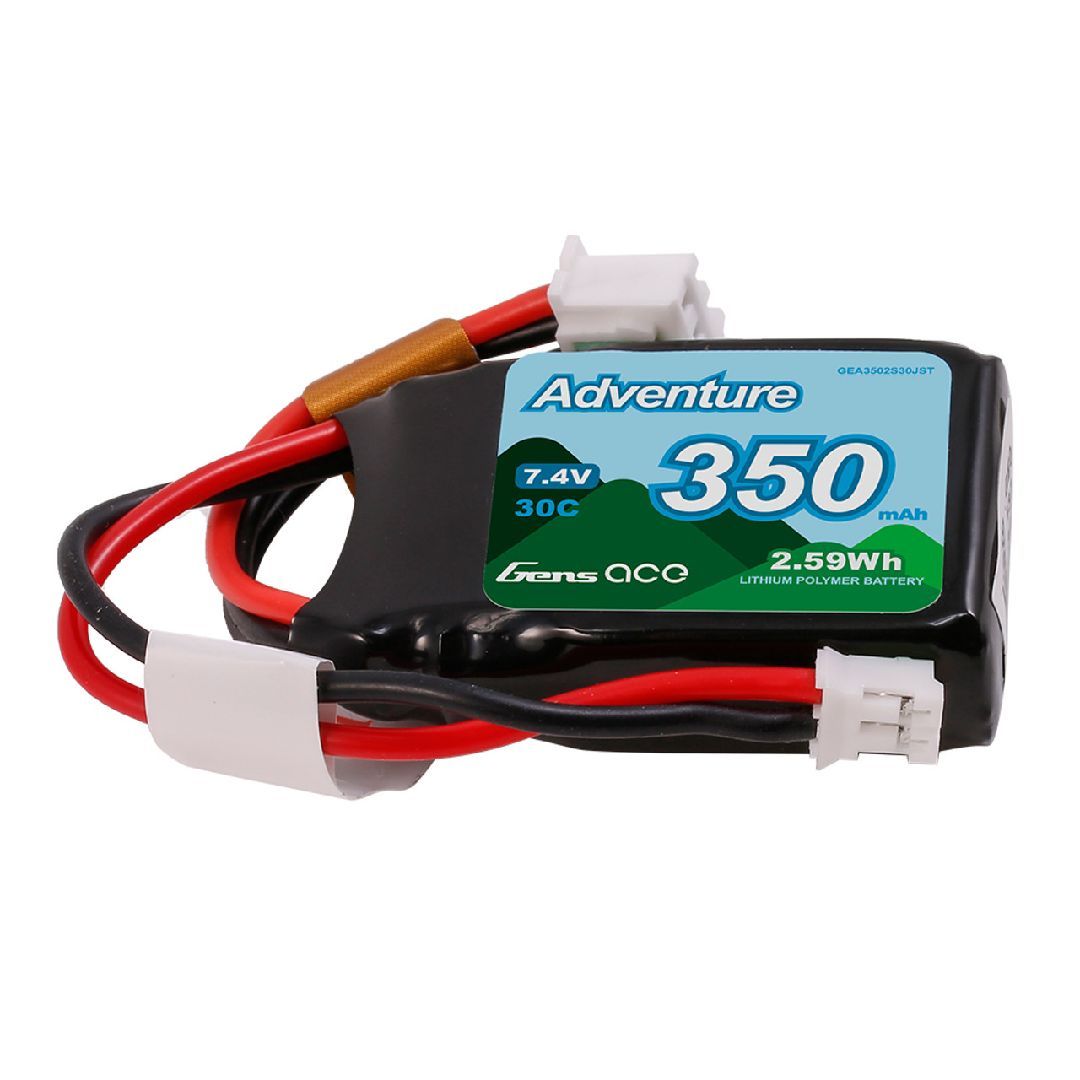 Gens Ace 2S 30C Adventure LiPo Battery (7.4V/350mAh) w/JST Connector - GEA3502S30JST