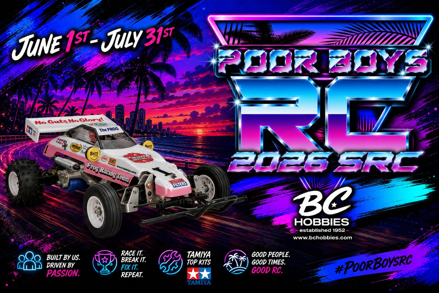 Poor Boys x BC Hobbies Tamiya Frog 1/10 Off-Road 2WD Buggy Kit w/ MIP Super Ball Differential Kit