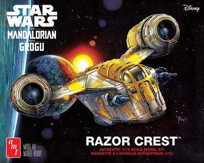 Star Wars: The Mandalorian &amp; Grogu Razor Crest 1/72 #1561 by AMT