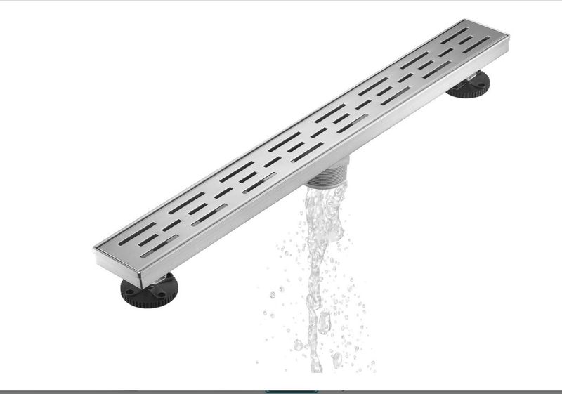 24&quot; SHOWER DRAIN BRUSHED NICLE DRAIN WITH FLANGE