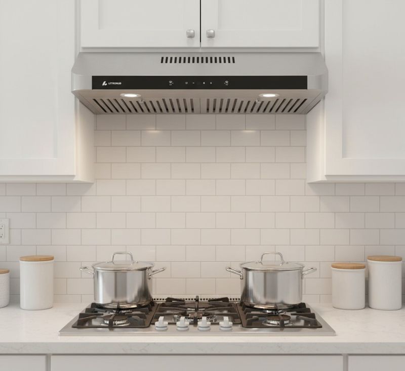 Litrohub Kitchen Range Hood AAA-H631-30-T Undercabinet 30&quot; 750 CFM Stainless Steel