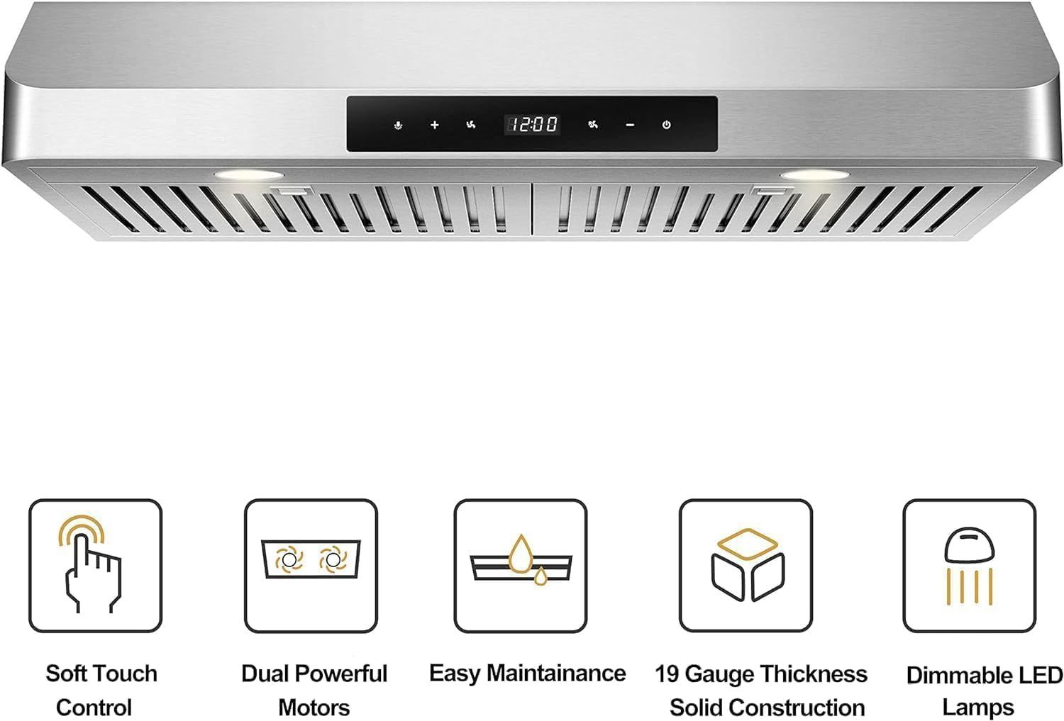 LITROHUB KITCHEN RANGE HOOD 900 CFM  (AAA-GT01RT)