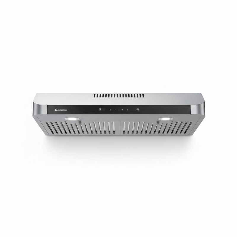 Litrohub 750CFM Stainless Steel Under Cabinet Range Hood with Soft Touch and Gesture Control- Model-H631 -ETL Certified