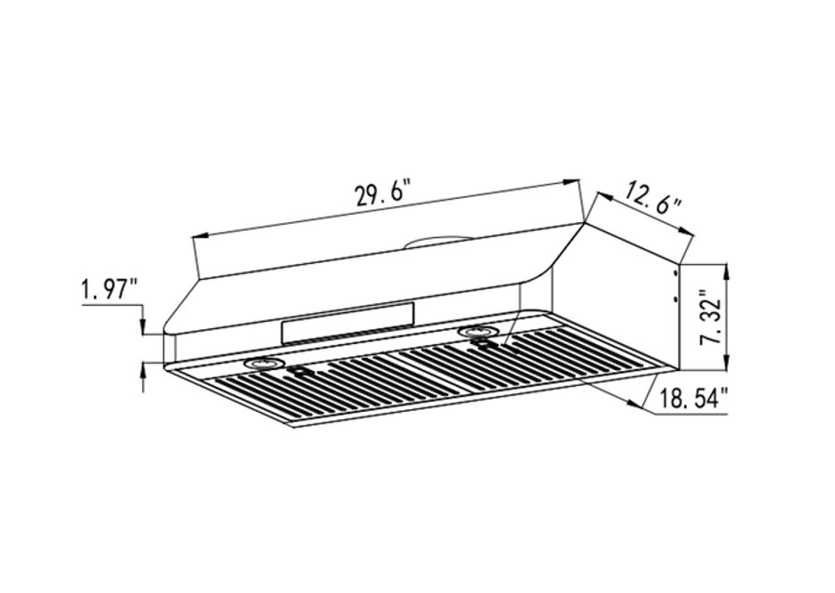 LITROHUB KITCHEN RANGE HOOD 900 CFM  (AAA-GT01RT)