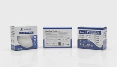 Litrohub Slim Panel Pot Light 4" 9W ES 5CCT / Round / White Trim