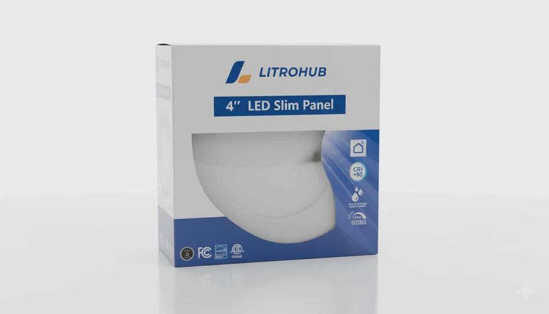 Slim Panel Pot Light 4&quot; 9W ES 5CCT / Round / White Trim