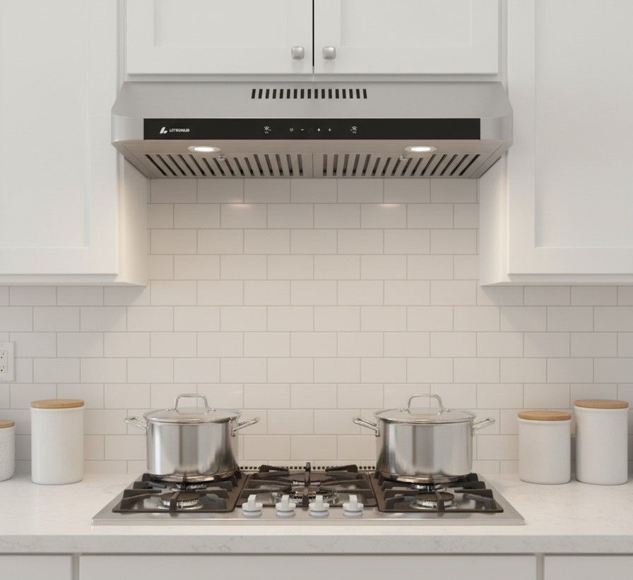 Litrohub Kitchen Range Hood AAA-H631-30-T Undercabinet 30" 750 CFM Stainless Steel