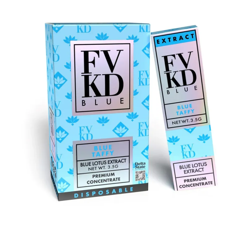 FVKD Blue Lotus &amp; HHC Disposable Vape, Blue Taffy