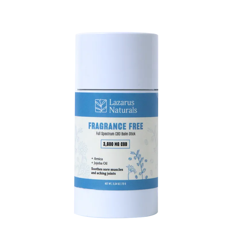 Lazarus Naturals Balm Stick Fragrance Free 3600mg