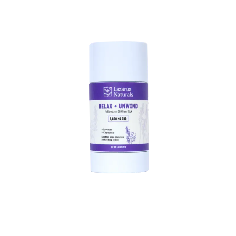 Lazarus Naturals Relax &amp; Unwind Balm Stick 3600mg
