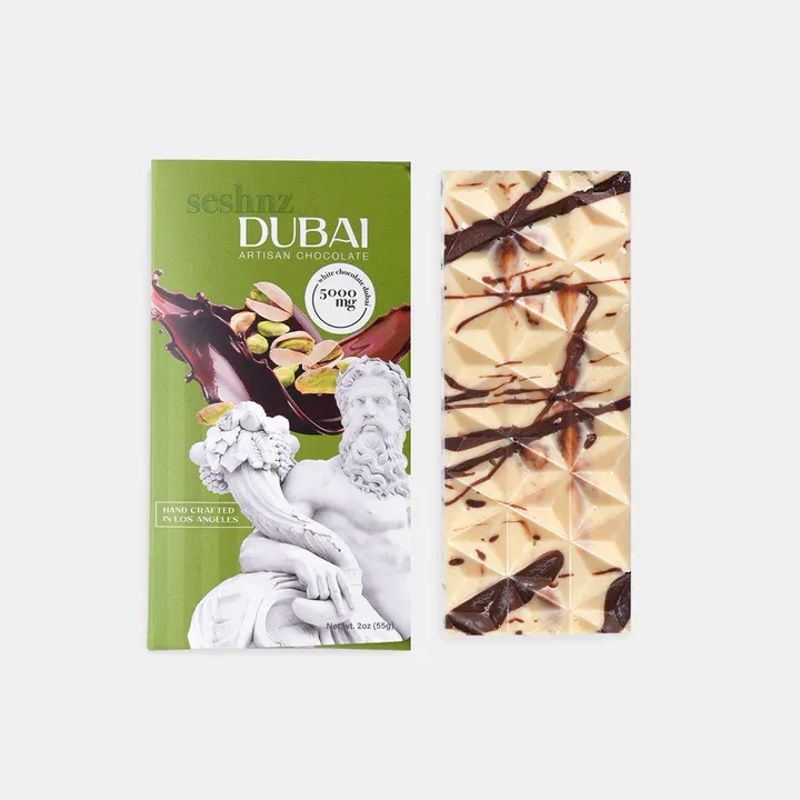 Seshnz 5000 mg - white chocolate dubai - chocolate bar
