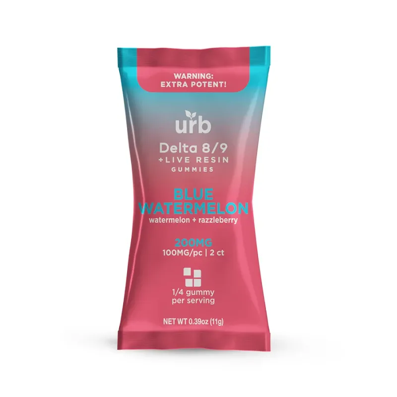 URB D8/D9 Gummies, 200MG, Blue Watermelon