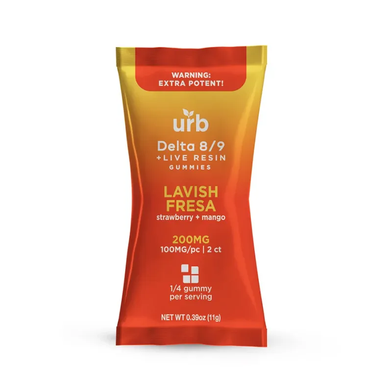 Urb Delta 8/9 gummies, 200mg, Lavish Fresa