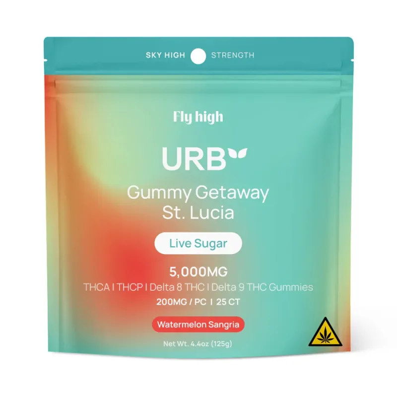 Urb Live Sugar Gummies, 5000mg, Watermelon Sangria