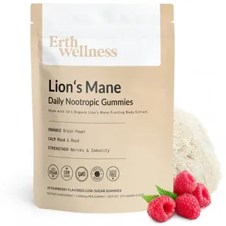Erth Wellness Lion's Mane Gummies 60ct -Raspberry