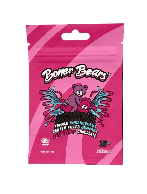 Boner Bear Female Squirters Enhancement Gummies- strawberry