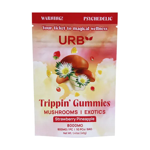 URB - Trippin Gummies Mushrooms -Strawberry Pineapple - 8000mg