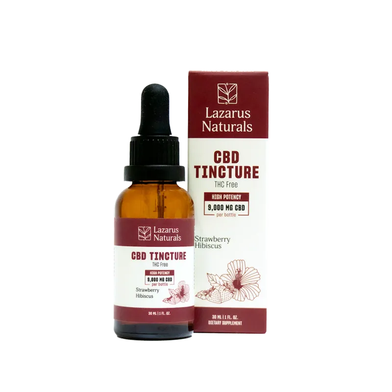 Lazarus Natural CBD Tincture - Strawberry Hibiscus 9000mg