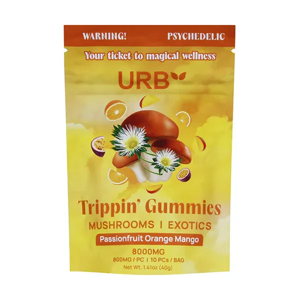 URB - Trippin Gummies Mushroom- Passionfruit orange mango-8000mg